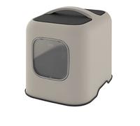 Rotho MyPet Biala Cat Litter Tray with Hood and Scoop, Plastic (PP Recycled), Cappuccino/Anthracite, (51.0 x 39.5 x 44.3 cm)