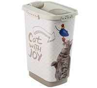 Rotho Mypet Cody 25 Litre Pet Food Container with Lid and Pourer, BPA-Free Plastic (PP), Anthracite/White, 25 Litres (33.0 x 25.0 x 46.2 cm)