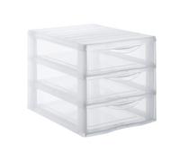 Rotho "Orgamix" Drawer Box With 3 Drawers, Transparent, A4