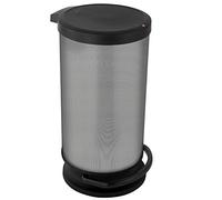 Rotho, Paso, Pedal bin 30 l, Plastic (PP) BPA-free, carbon metallic, 30l (35,7 x 30,2 x 59,2 cm)