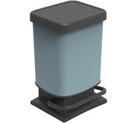 Rotho, Paso, Waste bin 20l with pedal and lid, Plastic (PP) BPA-free, blue, 20l (29,3 x 26,6 x 45,7 cm)