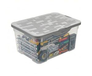 Rotho, Ranger, Storage box 13 l with lid A4, Plastic (PP) BPA-free, anthracite, A4/13l (39,0 x 27,0 x 17,5 cm)