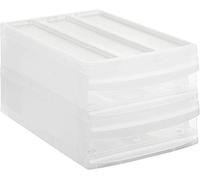 Rotho, Systemix, Drawer box with 2 drawers M, Plastic (PP) BPA-free, transparent, M Duo (39,5 x 25,5 x 20,3 cm)