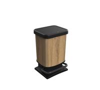 Rotho Trash can Paso with pedal in polypropylene 20 liters wood effect color