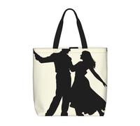 ROTHSKNV Couples Dancing Womens Tote Bag Large Reusable Grocery Bags Casual Shoulder Bags For Shopping, Travel, Work Gift For Women