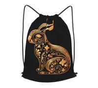 ROTHSKNV Drawstring Backpack Woemn Men Sports Gym Sack Lightweight Drawstring Bags Rabbit Icon Cinch Bag Sackpack For Work Swim Travel