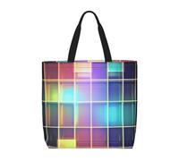 ROTHSKNV Reflective Square Womens Tote Bag Large Reusable Grocery Bags Casual Shoulder Bags For Shopping, Travel, Work Gift For Women