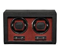 ROTHWELL Double Watch Winder for Automatic Watches with Quiet Motor with Multiple Speeds and Rotation Settings (Black/Red)
