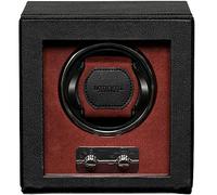 ROTHWELL Single Watch Winder for Automatic Watches with Quiet Motor with Multiple Speeds and Rotation Settings (Black/Red)