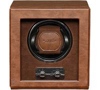 ROTHWELL Single Watch Winder for Automatic Watches with Quiet Motor with Multiple Speeds and Rotation Settings (Tan/Brown)