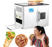 Roti Maker Fully Automatic, Automatic Pancake Machine, Roti Chapati Maker, Rotis Naan Maker, Adjustable Baking Time and Texture, 20 Pieces at Once in 2 Minutes for Flatbreads, Naan, Pancakes, Chapati