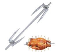 Rotisserie Fork - Kitchen Grill Turkey Roast Stand, Rotisserie Skewers and Roasting Dish | Universal Rotisserie Spit Stainless Steel Creative Rotating Roast Chicken Fork Grill Rotisserie for Home