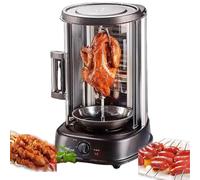 Rotisserie Grill, Electric Rotating 360° Oven, 1380W, 21L BBQ Meat Machine with Heat Resistant Door for Kebabs, Sweet Potatoes, and Turkey