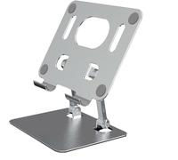 Rotiva Rotating Stand for Lapto, 360°Adjustable Aluminum Computer Riser, Silent Rotation Ergonmic Laptops Mount for Desk for Easy Storage for Tablets, Laptops and Phones (Silver)