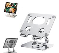 Rotiva Rotating Stand for Laptop,Adjustable Laptop Stand with 360° Swivel Base and Heat-Ven,2025 New Upgraded Adjustable Computer Stands,for Office, Home, Travel (Silver)