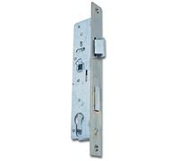 Roto 223910 Tubular Frame Lock Flat end with Latch and Bolt 870, DM 35, galvanised Silver Narrow Box, Backset: 35 mm, PZ Without Change