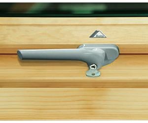 Roto Original Window Handle | Window Handle for Roof Windows Series 3/4/7 R3/R4/R7 | Lockable with Key | Child Lock with Lock and Key | Colour Silver | 15 x 10 x 6 cm