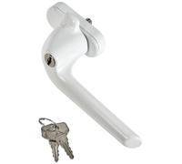 Roto Original Window Handle | Window Handle for Roof Windows Series 3, 4, 7, R3, R4 Wood and Plastic | Lockable with Key | Colour White | 15 x 8.5 x 2.7 cm