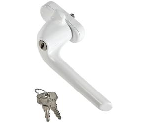 Roto Original Window Handle | Window Handle for Roof Windows Series 3, 4, 7, R3, R4 Wood and Plastic | Lockable with Key | Colour White | 15 x 8.5 x 2.7 cm