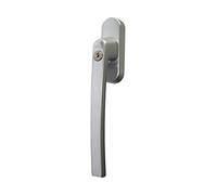 Roto TS7443 Original Line Patio Z Handle with Logo, Lockable, pin Length 35 mm, 1 Key, Natural Silver, 25 x 3.6 x 6.7