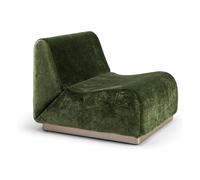 Rotondo modular fireside chair glossy corduroy Olive green one size