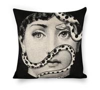ROTOOY Lina Cavalieri Artificial Linen Throw Pillow Case, Decorative Cushion Cover Square Art Personalized Eye,Only Includes Pillowcase,18"x18"(45X45cm), S (6)