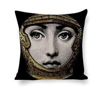 ROTOOY Lina Cavalieri Cotton Linen Throw Pillow Case, Decorative Cushion Cover Square Art Personalized Eye,Only Includes Pillowcase, 18X18 Inch(45X45cm) (A18)