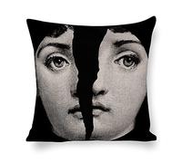 ROTOOY Lina Cavalieri Cotton Linen Throw Pillow Case, Decorative Cushion Cover Square Art Personalized Eye,Only Includes Pillowcase, 18X18 Inch(45X45cm) (B14)