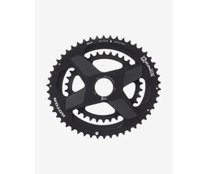 Rotor Aldhu 3D+ QRings Spidering Aero Chainrings Black - 46/30