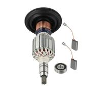 Rotor Anchor Replacement Kit for Bosch Demolition Hammer GBH11DE, GBH10DE, GSH11E, GSH10C - 4-Piece Metal Armature Set with Carbon Brushes & Bearing, 208mm, 220-240V