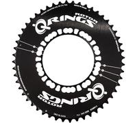 Rotor Q Rings 110 Bcd Outer Aero Chainring Black 52t
