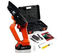 Rotorazer Mini Chainsaw - Portable Cordless Handheld Chainsaw | Lightweight Battery Powered Tree Pruner | Garden Wood Cutter | Easy to Use & Safe | Ideal for Branches, Logs & Outdoor DIY