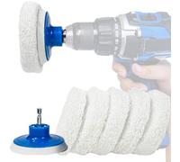 RotoScrub Bathroom Cleaning Drill Accessory Kit - White Scrub Pads White