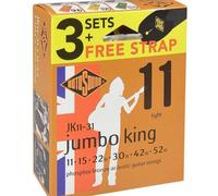 Rotosound Acoustic Guitar Strings 11-52 Phosphor Bronze 3-Pack & FREE Strap