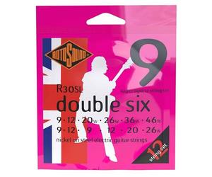 Rotosound Nickel Extra Light Gauge 12 String Electric Guitar Strings (9-9, 12-12, 20-9, 26-12, 36-20, 46-26)