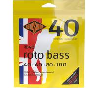 Rotosound Nickel Medium Gauge Roundwound Bass Strings (40 60 80 100), RB40,Whit
