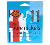 Rotosound Pure Nickel Medium Gauge Electric Guitar Strings (11 14 18 28 38 48), PN11,White Black Red Blue
