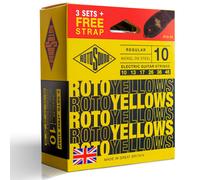 Rotosound R10-31 Electric Guitar Strings with Strap (Pack of 3) R10 Re