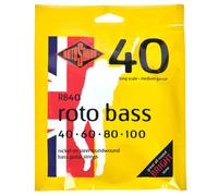 Rotosound Nickel Medium Gauge Roundwound Bass Strings (40 60 80 100), RB40,White Black Red Blue,Small Medium Large X-Large 2X-Large