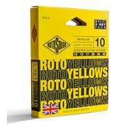 Rotosound 'Roto Yellows' 10-46 Triple Pack. Regular Gauge Nickel Electric Guitar Strings (10 13 17 26 36 46) (Pack of 3), R10-3