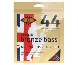 Rotosound RS445LD Phosphor Bronze Standard Gauge 5 String Roundwound Bass Strings (45 65 80 105 130)