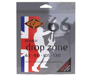 Rotosound RS66LH Stainless Steel Custom Gauge Roundwound Bass Strings,White Black Red Blue (65 80 105 130),Small Medium Large X-Large 2X-Large