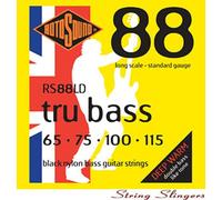 Rotosound RS88LD 'Tru Bass' Black Nylon Flatwound 4-String Bass strings 65-115