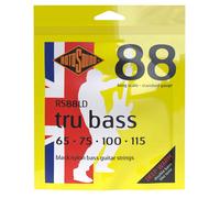 Rotosound RS88LD Tru Bass Flatwound Black Nylon 65-115 Bass Strings, Long Scale