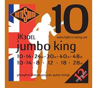 Rotosound Strings JK for Acoustic Guitar Jumbo King Phosphor Bronze Set 12-String Extra Light 10-48 JK30EL