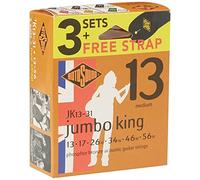 Rotosound Strings JK for Acoustic Guitar Jumbo King Phosphor Bronze 3-Pack + Strap JK13-31-F