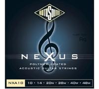 Rotosound strings for acoustic guitar NEXUS COATED BRONZE 6-str. NXA10,White Bl