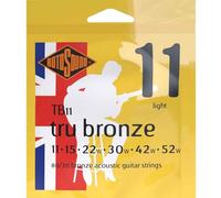 Rotosound TB11 80/20 Bronze Light Gauge Acoustic Guitar Strings (11 15 22 30 42 52), White Black Red Blue