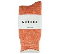 ROTOTO Double Face Merino Wool Crew Socks - Orange - Small