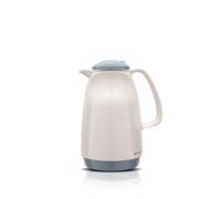 ROTPUNKT Bella 220 Insulated Jug, 1.0 L, Two-Function Screw Cap, BPA-Free, Healthy Drinking, Made in Germany, Warm + Cold, Glass Insert (Classic White/Pearl Grey)